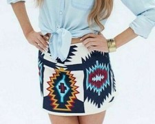 ZARA SHORT SKIRT EMBROIDERED