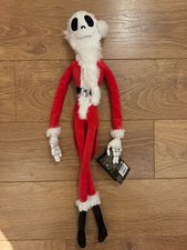 Disney Store Nightmare before Christmas Santa Jack Skellington Plush Rag Doll