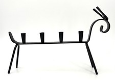 Vintage SWEDISH METAL GOAT CANDLESTICK - Sculptural Mid Century Scandinavian