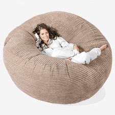 Mega Mammoth Giant Bean Bag Sofa - Cord Sand