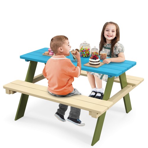Kids wooden picnic table - picnic,