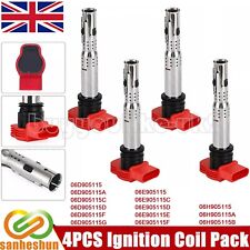 4Pcs Ignition Coil Pack Set For Audi A4 A5 R8 & VW Golf GTI 2.0T FSI 06E905115F