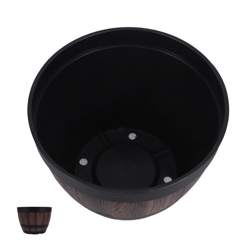 Resin barrel flower pot - barrel,