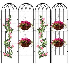 Set of 4 Black/Green Iron