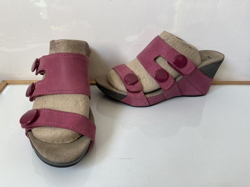 Romika wedges mauve leather - romika,