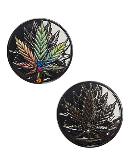 Cannabis geocoin black nickel - geocoin,