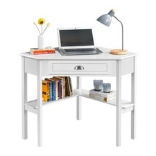 Corner Computer Desk w/Shelves
