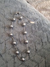 Jasper Conran Necklace Silver Tone Chain & Beads .