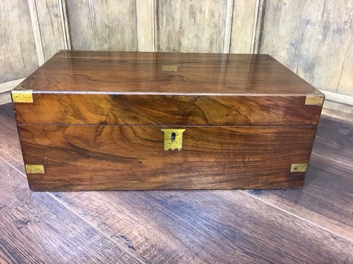 Antique walnut writing slope - walnut,
