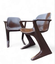 Rare Set Of 4 German Z Kangaroo Chairs by Ernst Moeckl for Horn Collection 1968