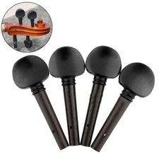 Black Wooden Violin Tuning Pegs Pack of 4 for 4/4 3/4 1/2 1/4 1/8 Violins