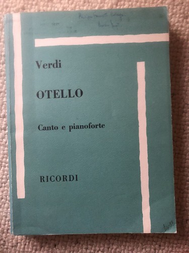 Verdi otello vocal score - verdi,