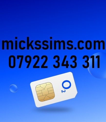 Vip sim card fast post - o2,