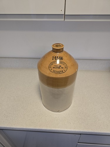 Antique stoneware flagon - stoneware,