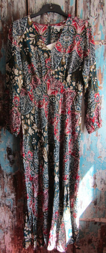 White stuff teal - &, floral