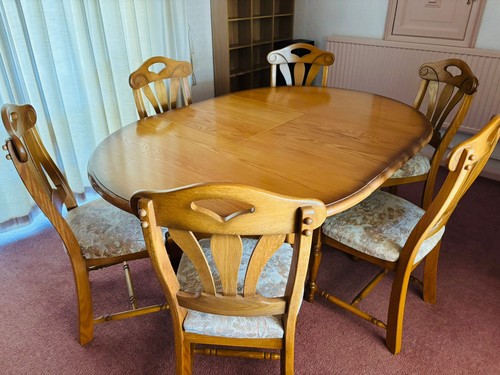 Solid oak extendable dining - extendable,