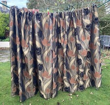 mostyns curtains Gold black Brown 72” Drop x 66” Wide Each Curtain 
