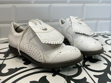Vintage Adidas Proette Women's White Leather Golf Shoes UK Size 8.5 EU 42.5