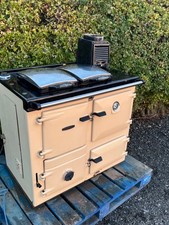 AGA rayburn Heatranger 355 solid fuel cream with back boiler