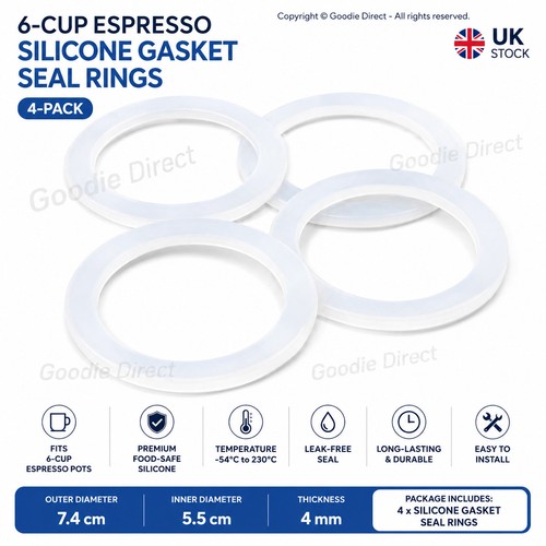 Pack cup silicone gasket - pack, 6