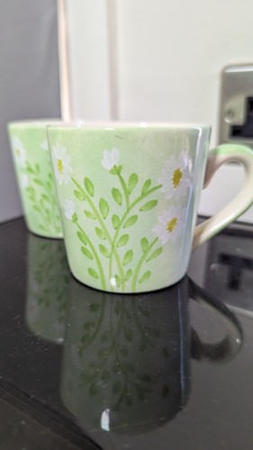 Pair vintage hand painted - pair,