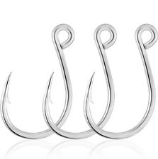 Single Inline Fishing Hooks 25/50PC For Lures Bass Pike Hooks High Carbon Steel