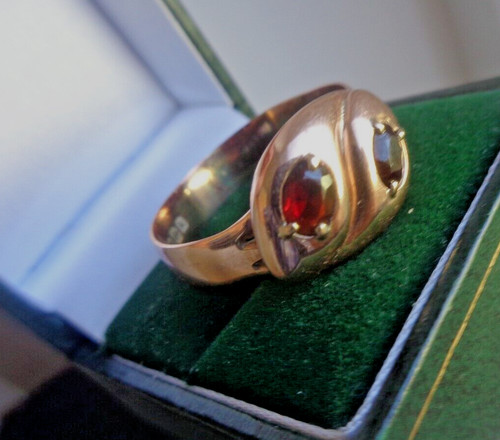 9ct gold snake ring rose - snake,