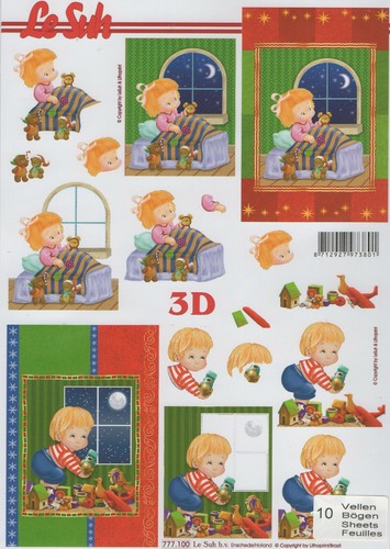 Christmas theme decoupage - theme, a4