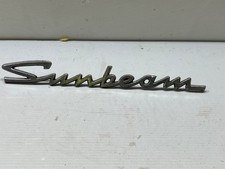 CLASSIC  '' SUNBEAM  ''  CHROME SCRIPT  BADGE