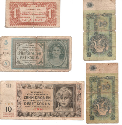 1940s wwii banknote lot - 1940s, /