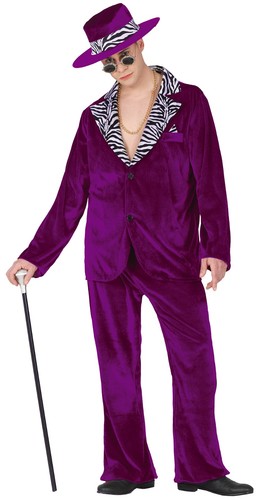 Mens purple pimp - pimp, costume