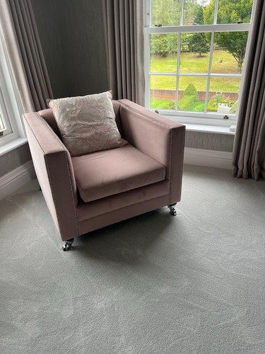Large velvet style armchair - large, velvet-style