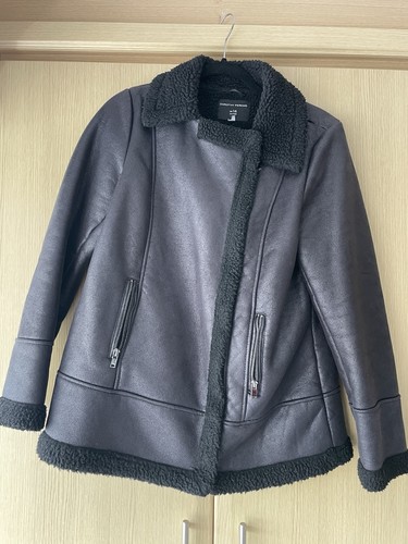Black sheepskin style jacket - sheepskin,