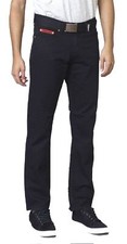 Duke London Mens Bedford Cord Enzyme Washed Jeans in Black (Mario)
