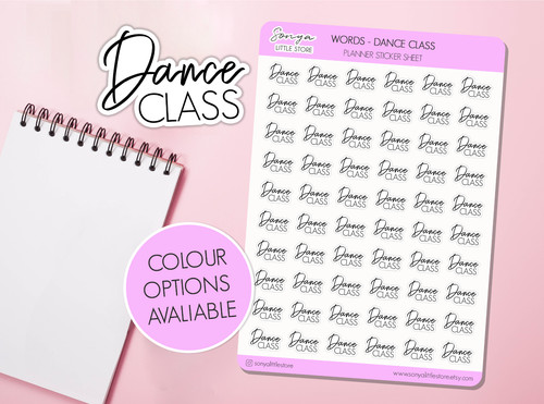 Dance class planner stickers - planner,
