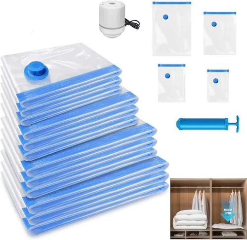 Vacuum storage bags with hand - bags,