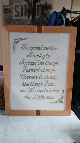 Framed needlepoint god grant - framed,