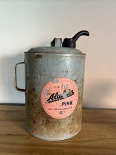 Aladdin Pink Paraffin Large 12” Can - Original Collectible Vintage Automobilia