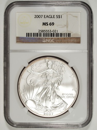 2007 ngc american silver - 69,