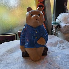 VTG 70s Filmfair LTD. Paddington Bear 1979 - Piggy Bank Money Box Blue Coat 🔵