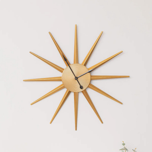 Gold metal starburst - gold, detail
