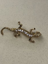 Vintage Lizard Brooch Gold