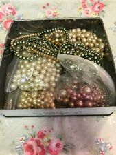 Job Lot of Vintage Costume Pearls- Strings Loose Beads Spares  Repairs Good Mix