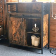Industrial Storage Cabinet Cupboard Storage Unit Rustic Metal Vintage Hallway