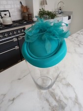 Vintage Hat Pill Box Turquoise