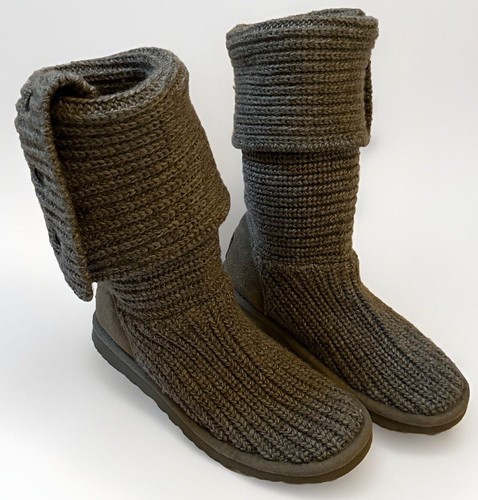 Ugg cardy boots grey - cardy, knit