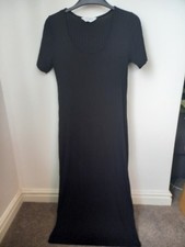 Womens Maxi Dress Black Primark Size 12 Strech Material