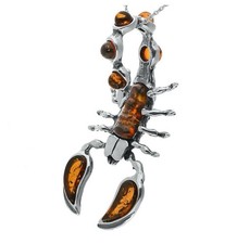Amber scorpion pendant - scorpion,