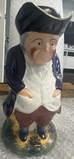 Vintage Staffordshire Pottery Toby Jug With Lid.  10”