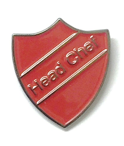 Head chef pin badge made - head,